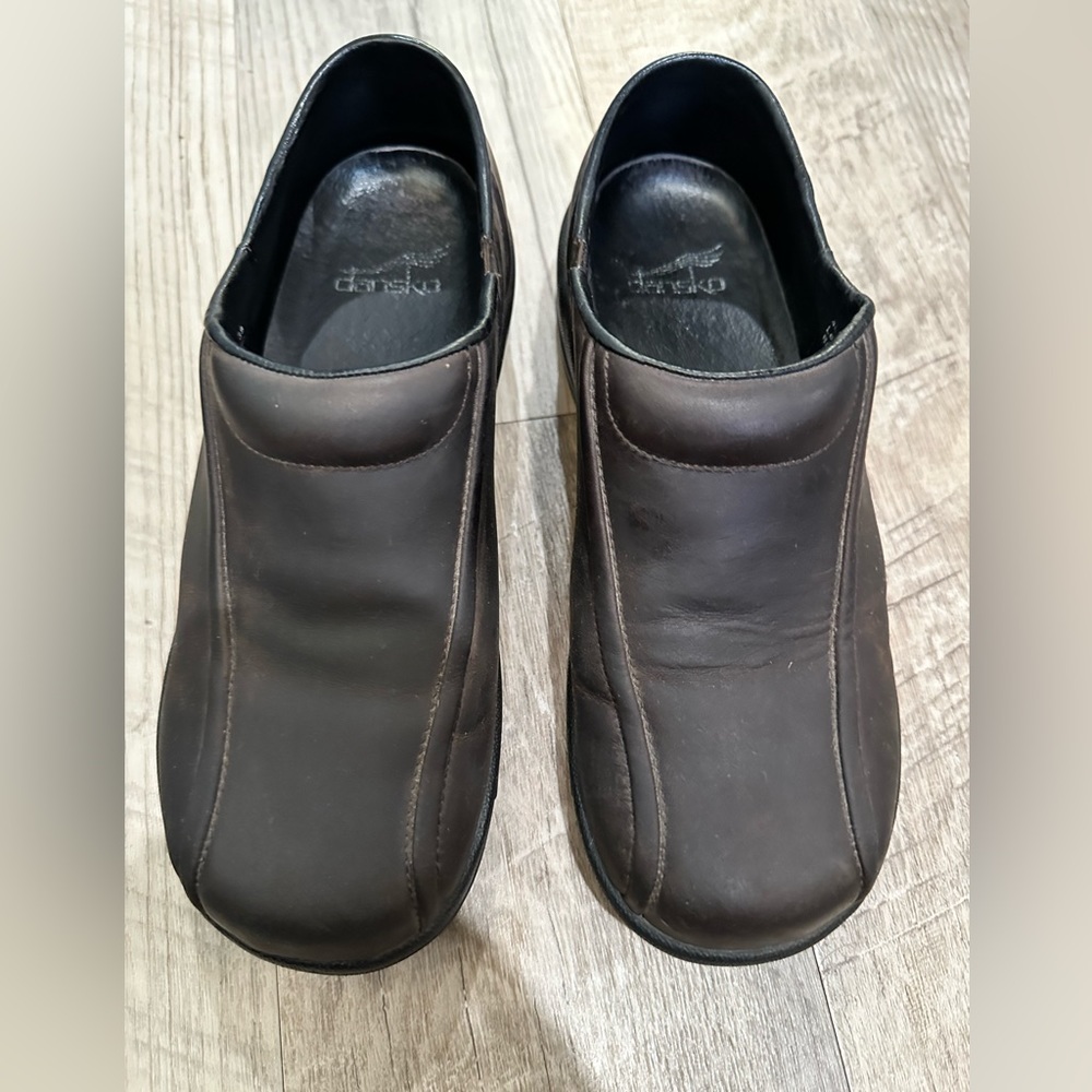 Dansko Antique Brown Oiled Lesther Leather Clog size 38